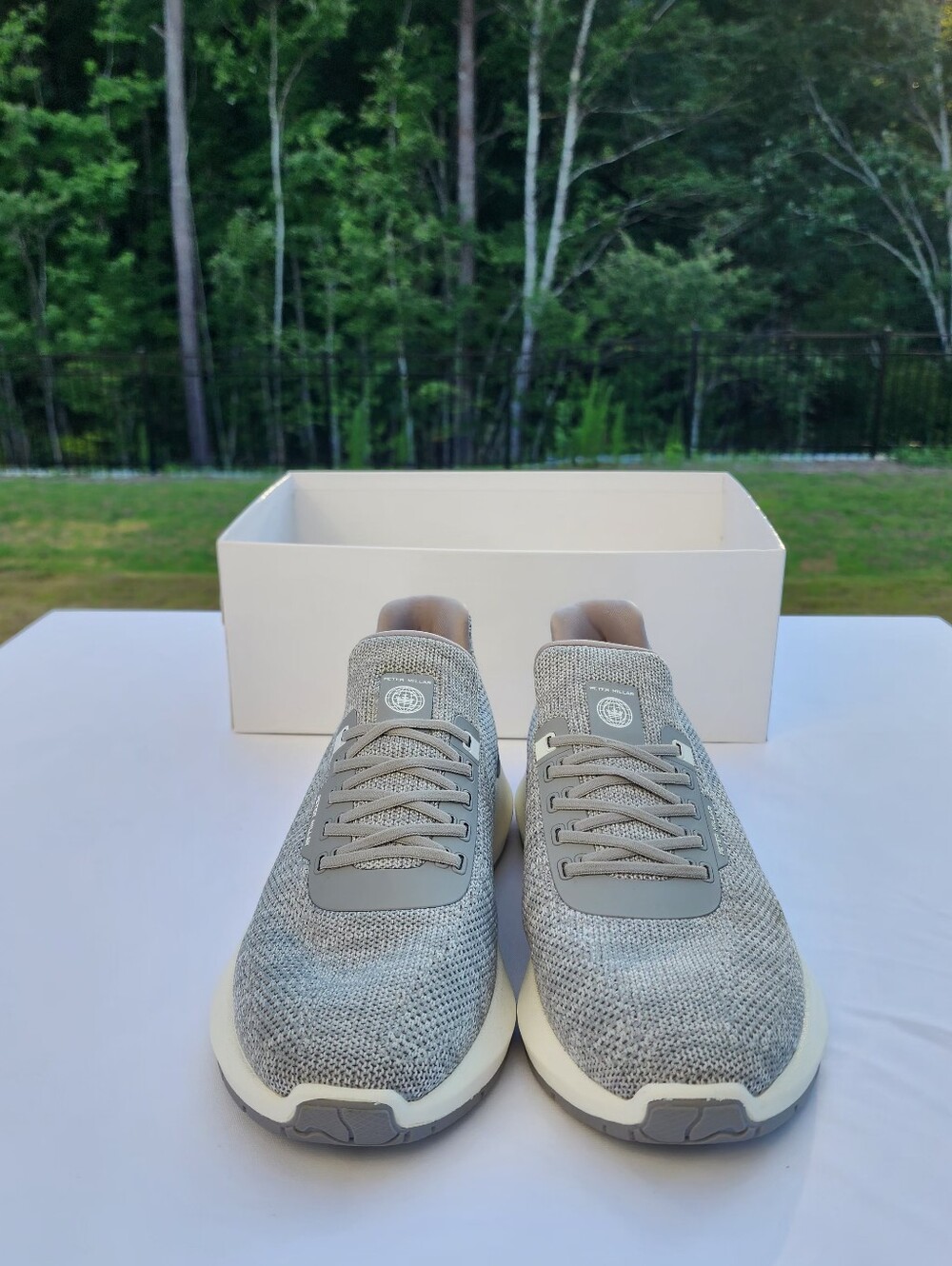 Peter Millar Hyperlight Apollo Gray Knit Slip On Sneakers Mens Size US 8.5 - Picture 4 of 13